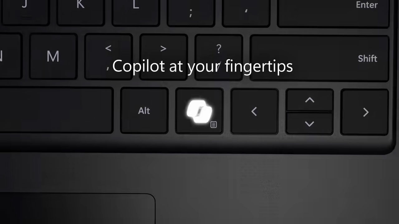 Copilot yapay zeka tuşu Surface Pro 10